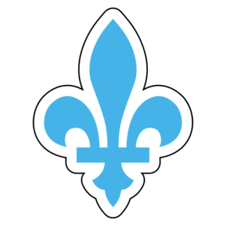 Québec Fleur De Lys Sticker (Baby Blue)